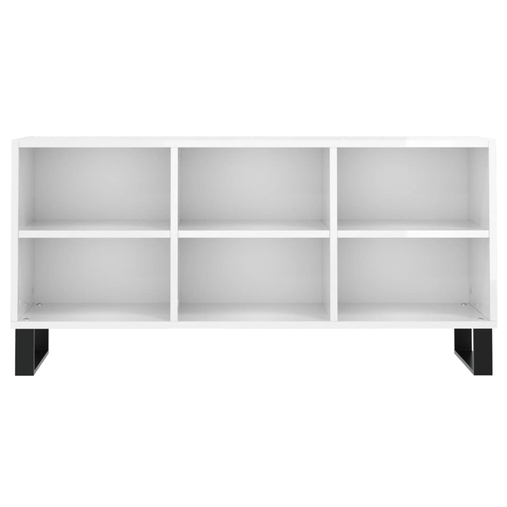 vidaXL TV-Schrank Hochglanz-Weiß 103,5x30x50 cm Holzwerkstoff