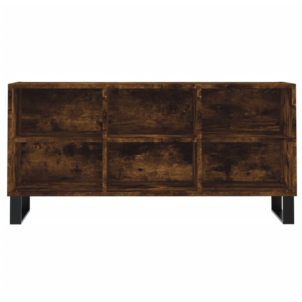 vidaXL Meuble TV chêne fumé 103,5x30x50 cm bois d'ingénierie