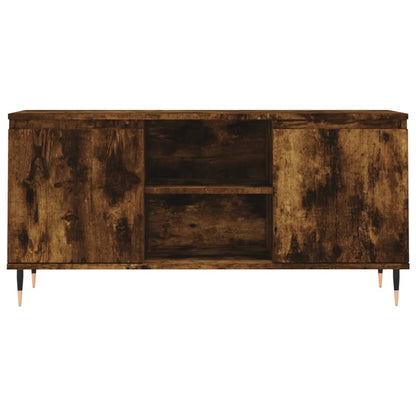 vidaXL Meuble TV chêne fumé 104x35x50 cm Aggloméré