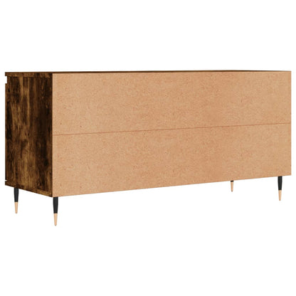 vidaXL Meuble TV chêne fumé 104x35x50 cm Aggloméré