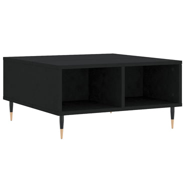 vidaXL Table basse noire 60x60x30 cm en bois d'ingénierie