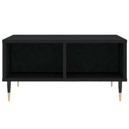 vidaXL Table basse noire 60x60x30 cm en bois d'ingénierie