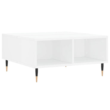 vidaXL Table basse blanc brillant 60x60x30 cm Aggloméré