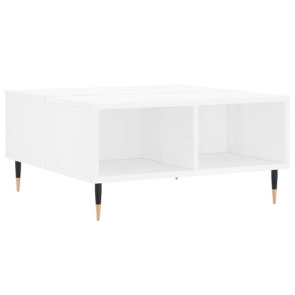 vidaXL Table basse blanc brillant 60x60x30 cm Aggloméré