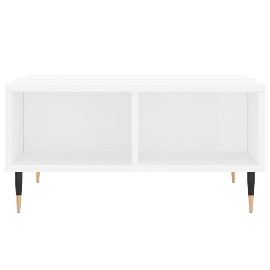 vidaXL Table basse blanc brillant 60x60x30 cm Aggloméré