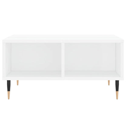 vidaXL Table basse blanc brillant 60x60x30 cm Aggloméré