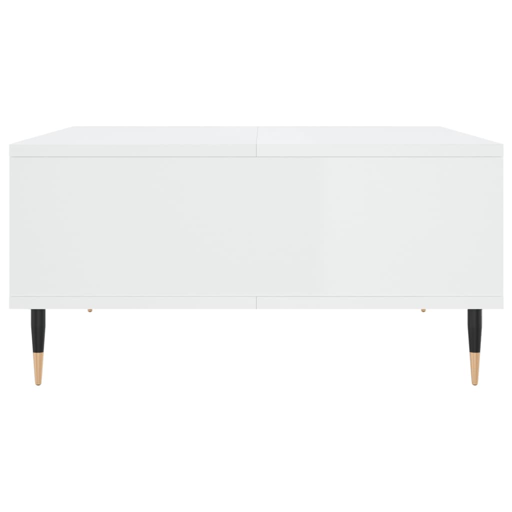 vidaXL Table basse blanc brillant 60x60x30 cm Aggloméré