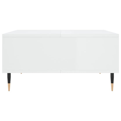 vidaXL Table basse blanc brillant 60x60x30 cm Aggloméré