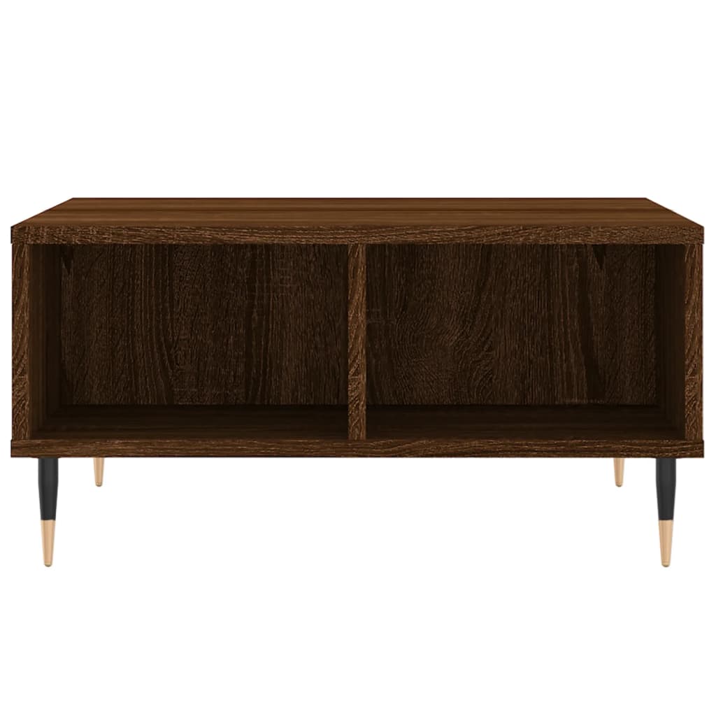 vidaXL Table basse brun aspect chêne 60x60x30 cm bois d'ingénierie