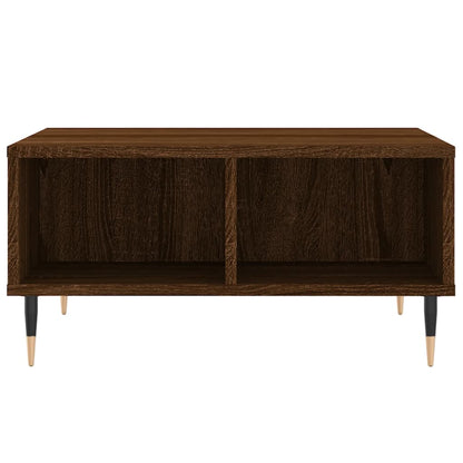 vidaXL Table basse brun aspect chêne 60x60x30 cm bois d'ingénierie