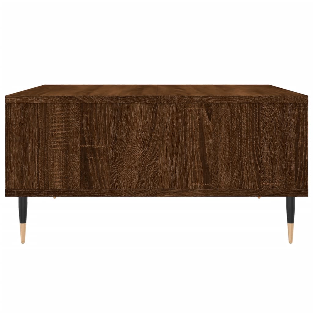 vidaXL Table basse brun aspect chêne 60x60x30 cm bois d'ingénierie