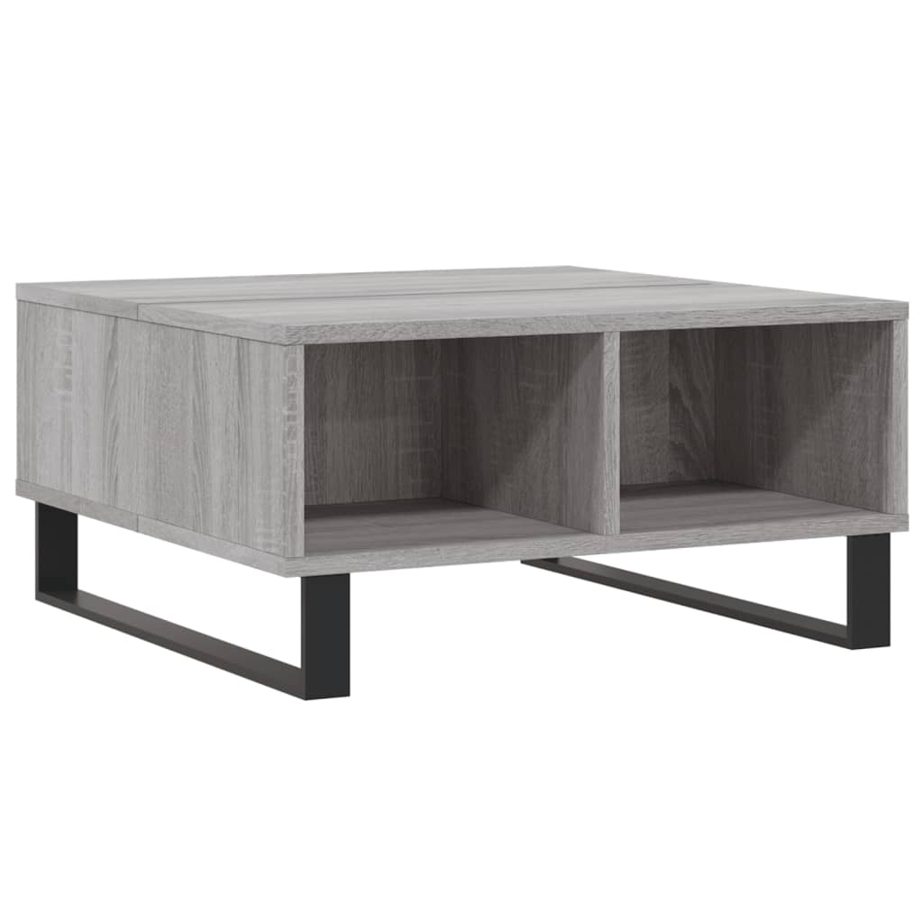 vidaXL Couchtisch Grau Sonoma 60x60x30 cm Holzwerkstoff