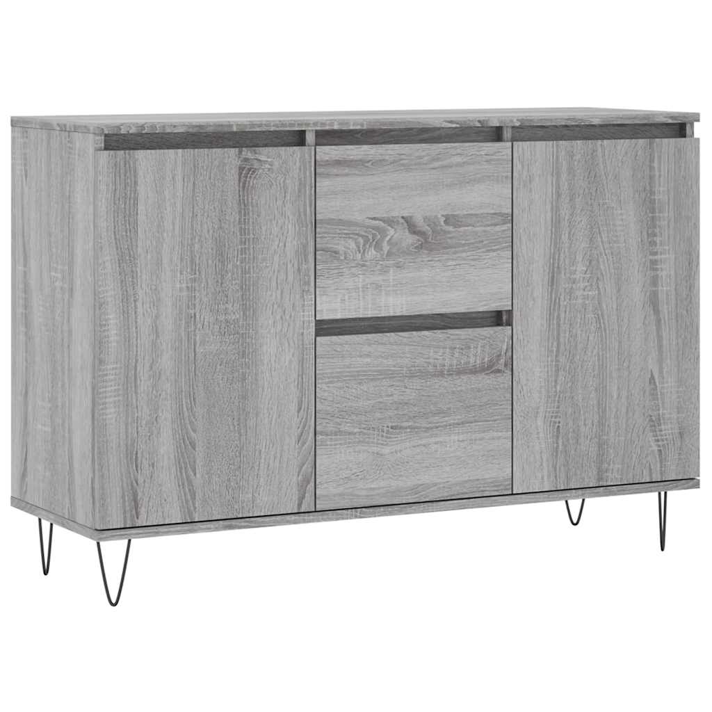 Sideboard Grau Sonoma 101,5x35x70 cm Holzwerkstoff