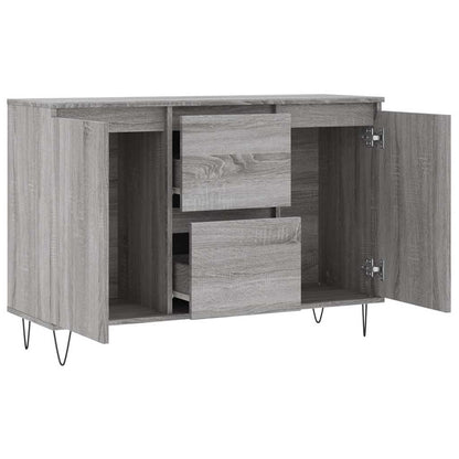 Sideboard Grau Sonoma 101,5x35x70 cm Holzwerkstoff