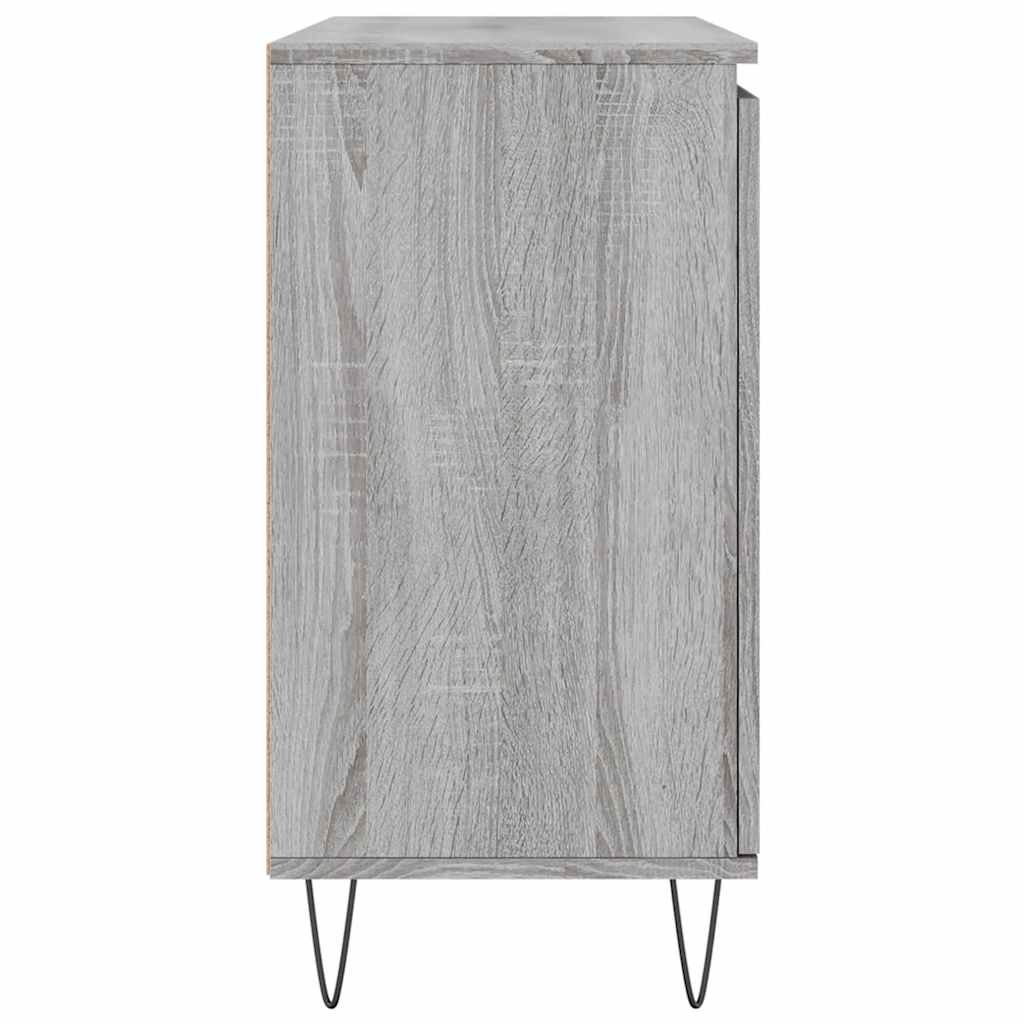 Sideboard Grau Sonoma 101,5x35x70 cm Holzwerkstoff