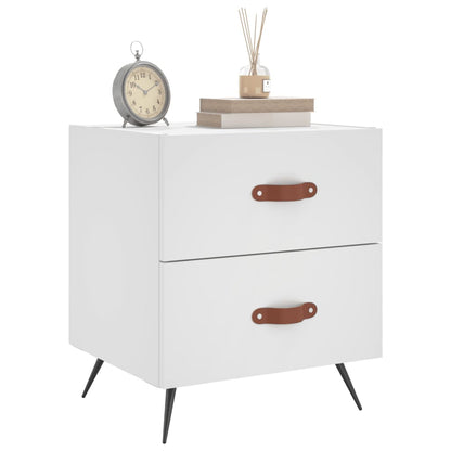 vidaXL Nachttische 2 Stk. Weiß 40x35x47,5 cm Holzwerkstoff