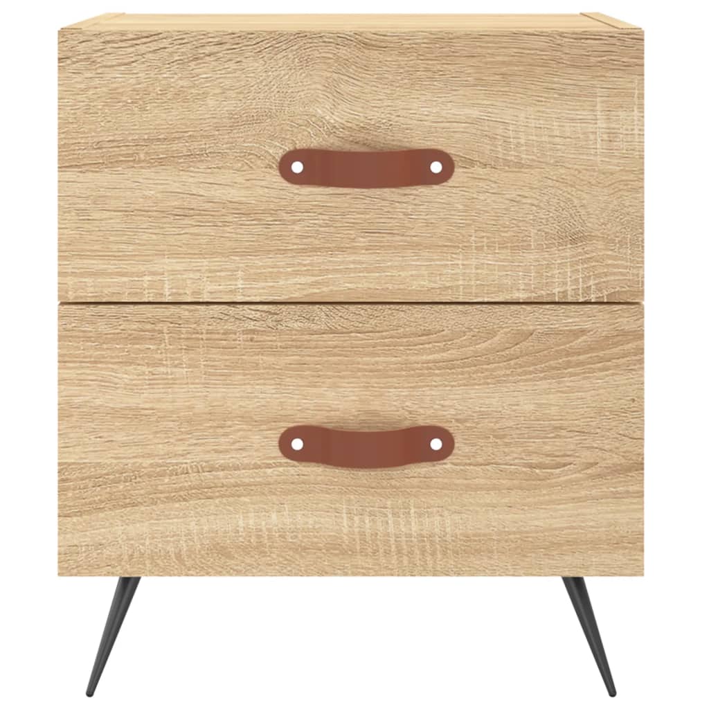 vidaXL Nachttische 2 Stk. Sonoma-Eiche 40x35x47,5 cm Holzwerkstoff