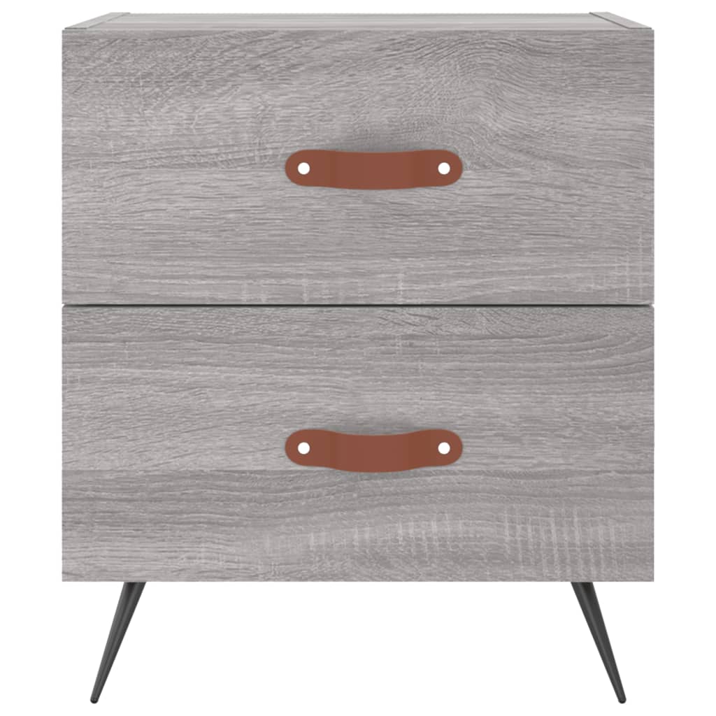 vidaXL Nachttische 2 Stk. Grau Sonoma 40x35x47,5 cm Holzwerkstoff