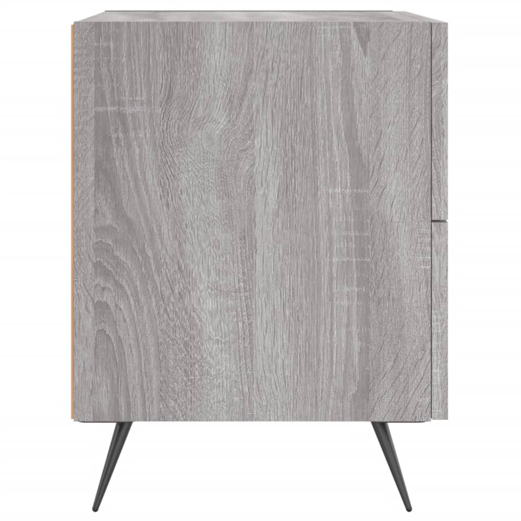 vidaXL Nachttische 2 Stk. Grau Sonoma 40x35x47,5 cm Holzwerkstoff