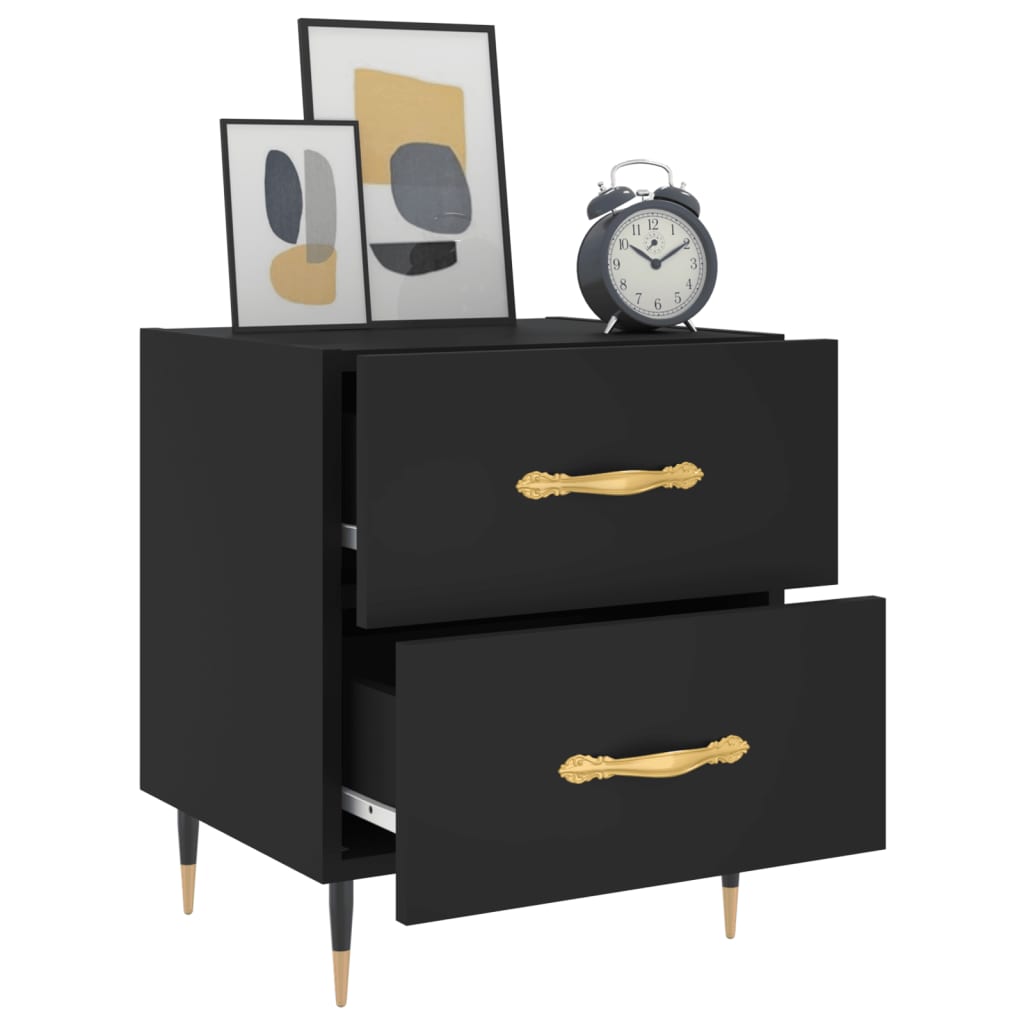 vidaXL Nachttisch Schwarz 40x35x47,5 cm Holzwerkstoff
