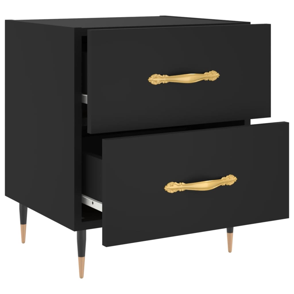 vidaXL Nachttisch Schwarz 40x35x47,5 cm Holzwerkstoff