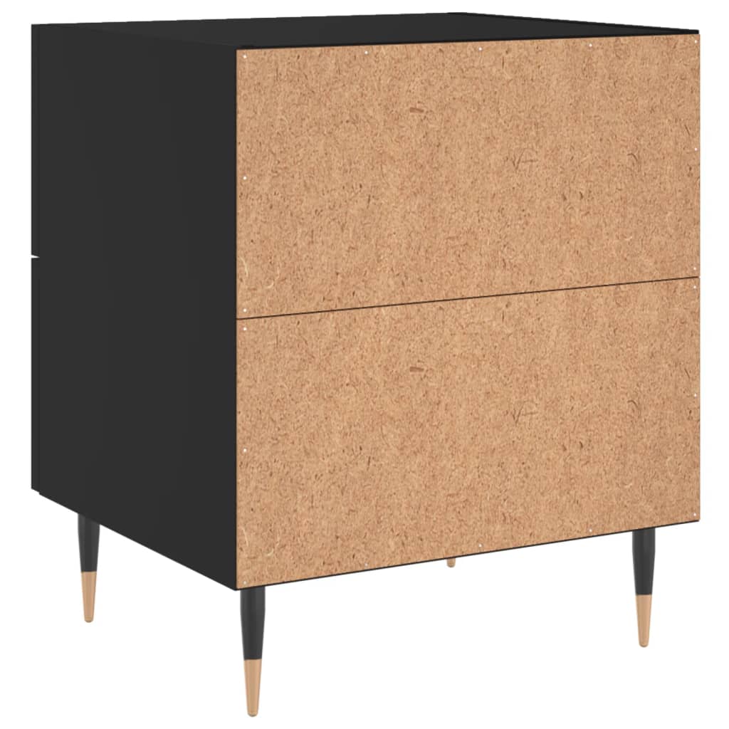 vidaXL Nachttisch Schwarz 40x35x47,5 cm Holzwerkstoff