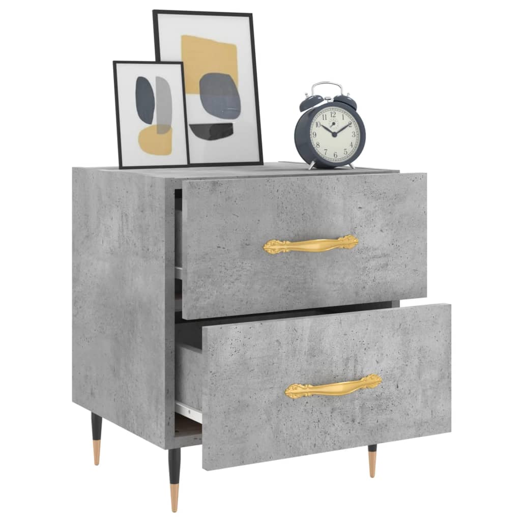 vidaXL Nachttisch Betongrau 40x35x47,5 cm Holzwerkstoff