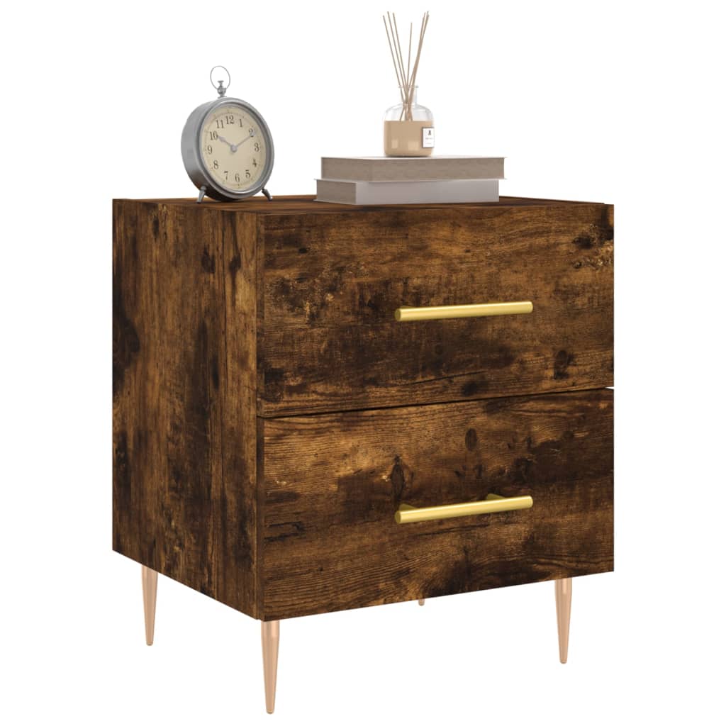 vidaXL Nachttisch Räuchereiche 40x35x47,5 cm Holzwerkstoff