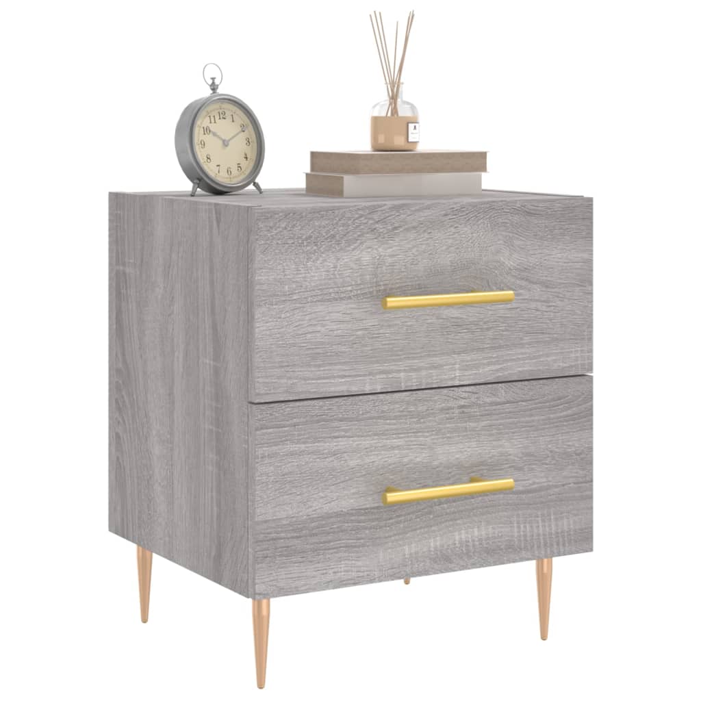 vidaXL Nachttisch Grau Sonoma 40x35x47,5 cm Holzwerkstoff