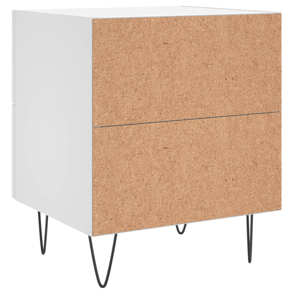 vidaXL Nachttische 2 Stk. Weiß 40x35x47,5 cm Holzwerkstoff