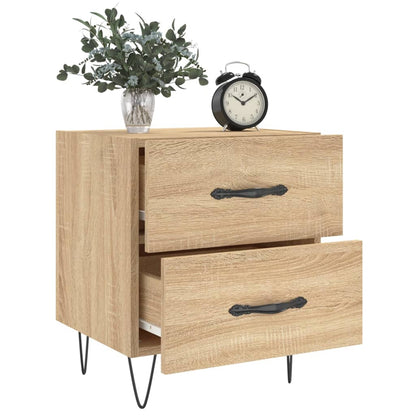 vidaXL Nachttische 2 Stk. Sonoma-Eiche 40x35x47,5 cm Holzwerkstoff