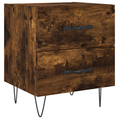 vidaXL Nachttische 2 Stk. Räuchereiche 40x35x47,5 cm Holzwerkstoff