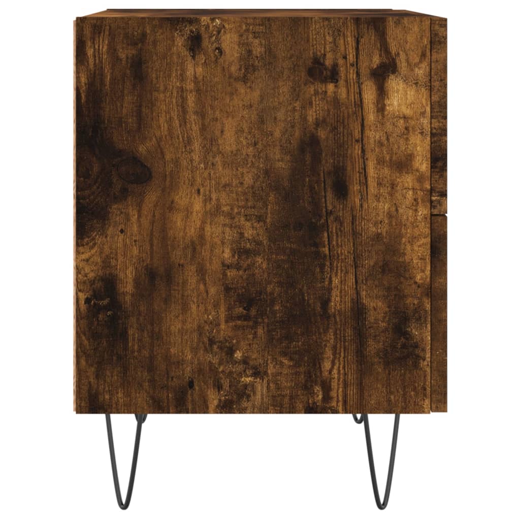 vidaXL Nachttische 2 Stk. Räuchereiche 40x35x47,5 cm Holzwerkstoff
