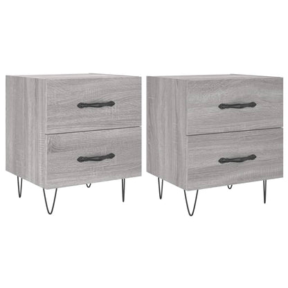 vidaXL Tables de chevet 2 pcs Gris Sonoma 40x35x47,5 cm Bois d'ingénierie