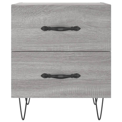 vidaXL Tables de chevet 2 pcs Gris Sonoma 40x35x47,5 cm Bois d'ingénierie