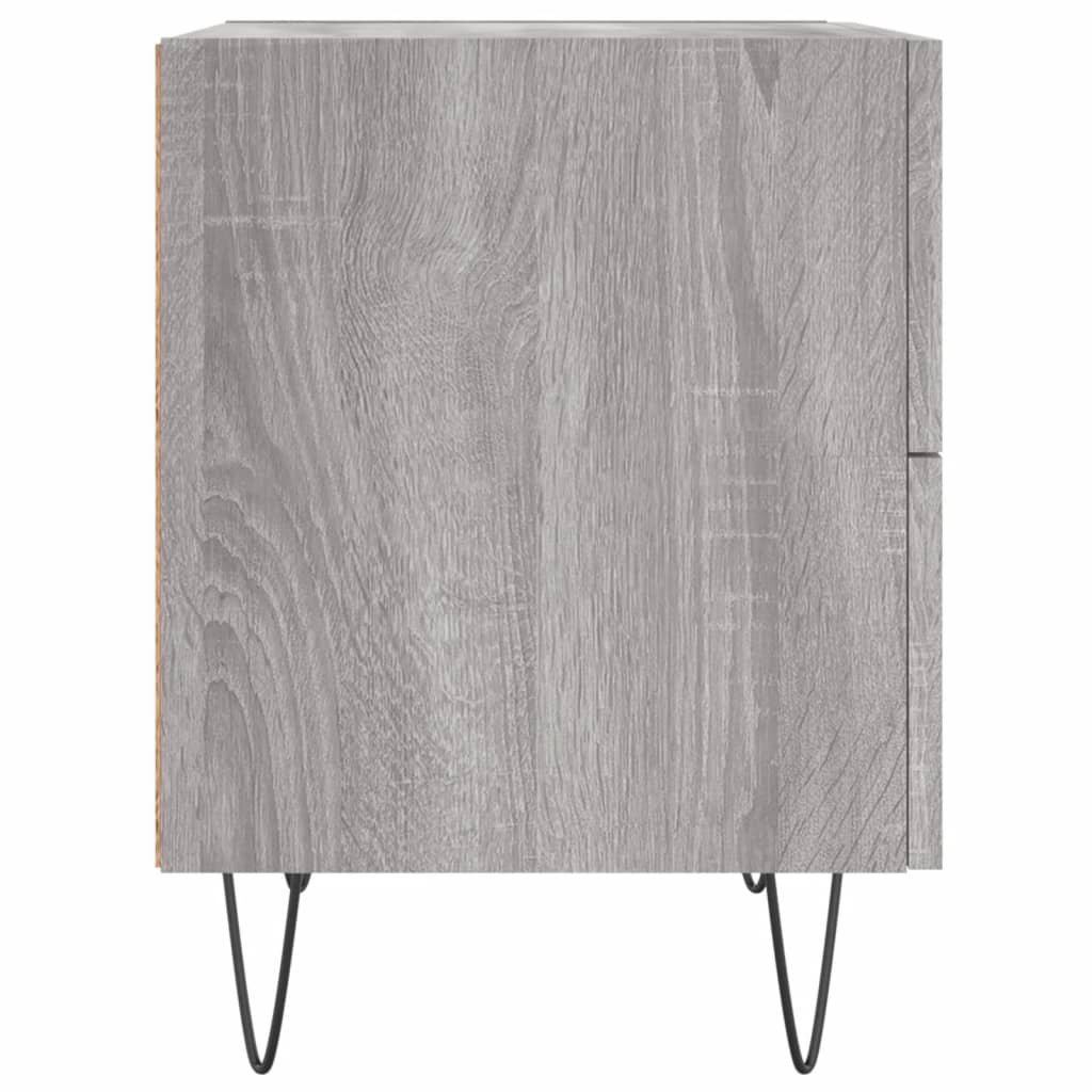 vidaXL Tables de chevet 2 pcs Gris Sonoma 40x35x47,5 cm Bois d'ingénierie
