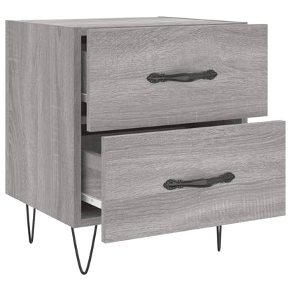 vidaXL Tables de chevet 2 pcs Gris Sonoma 40x35x47,5 cm Bois d'ingénierie