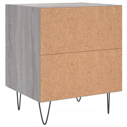 vidaXL Tables de chevet 2 pcs Gris Sonoma 40x35x47,5 cm Bois d'ingénierie
