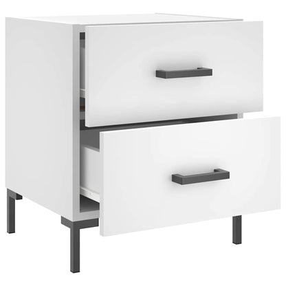 Nachttische 2 Stk. Weiß 40x35x47,5 cm Holzwerkstoff