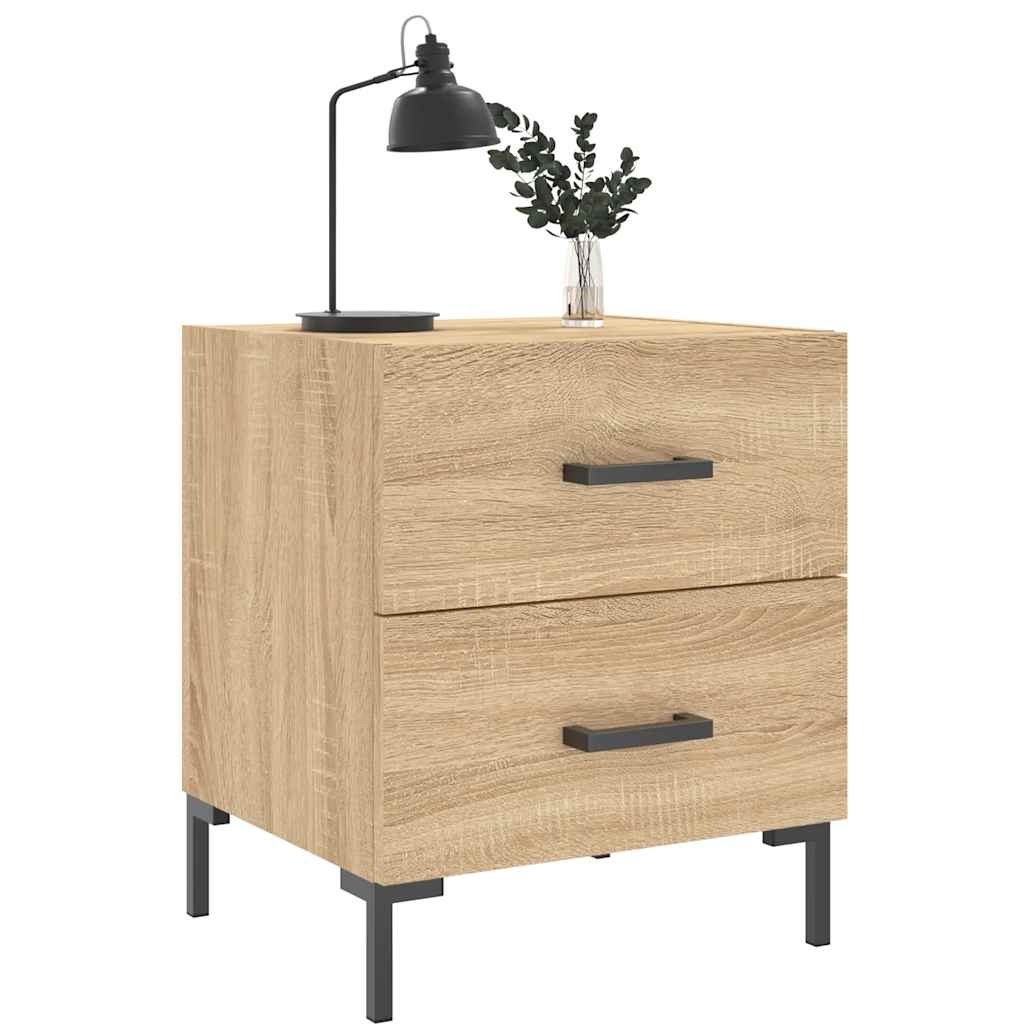 vidaXL Nachttische 2 Stk. Sonoma-Eiche 40x35x47,5 cm Holzwerkstoff