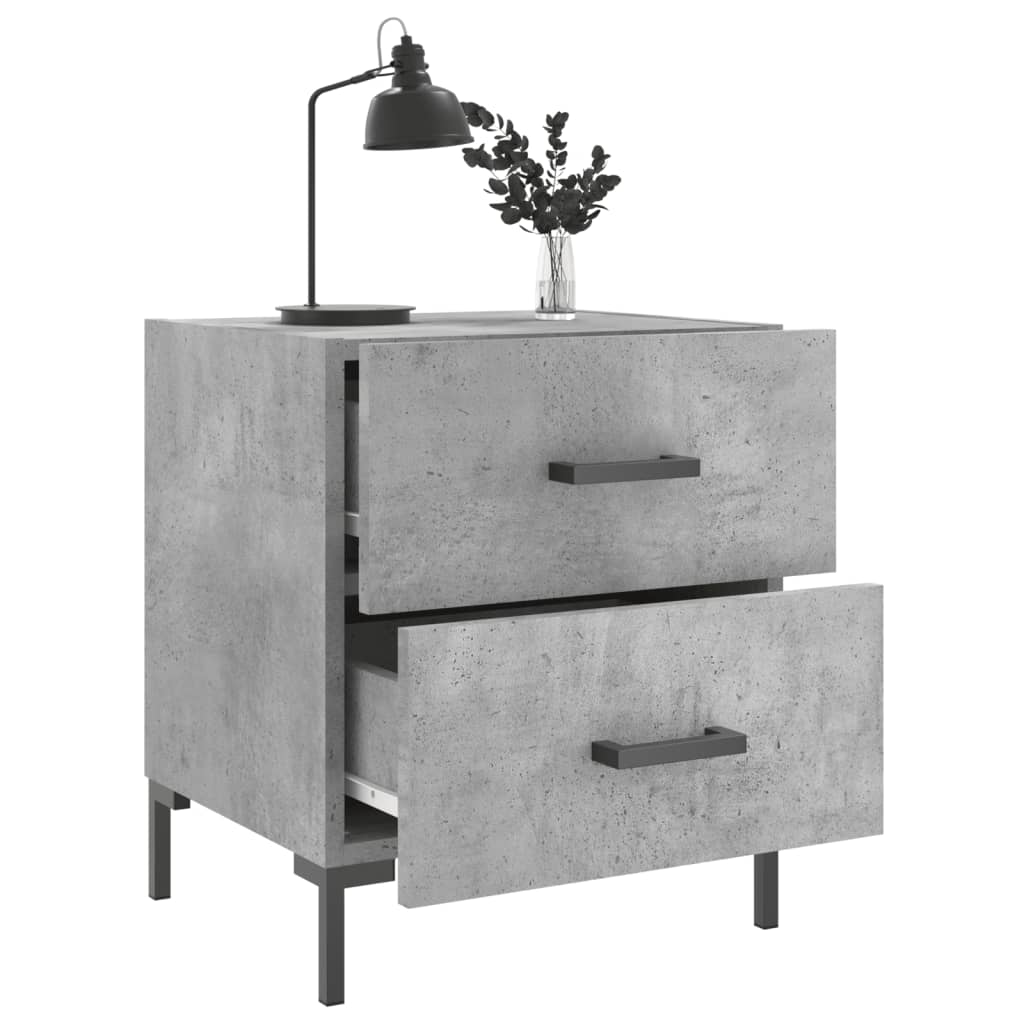 vidaXL Nachttisch Betongrau 40x35x47,5 cm Holzwerkstoff