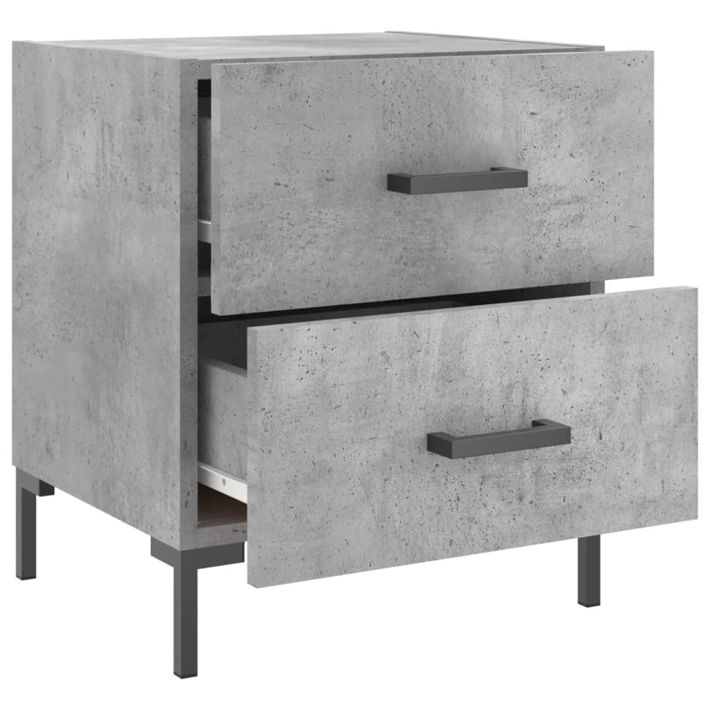 vidaXL Nachttisch Betongrau 40x35x47,5 cm Holzwerkstoff