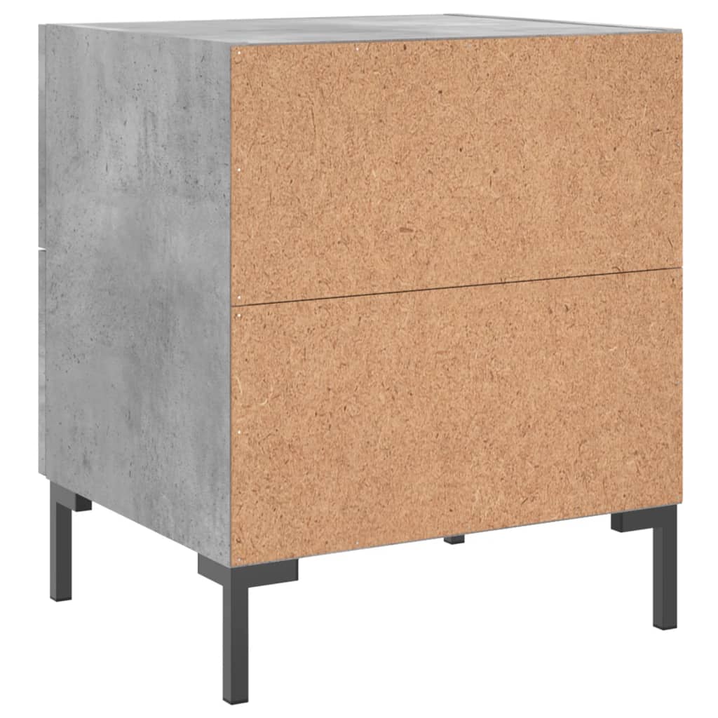 vidaXL Nachttisch Betongrau 40x35x47,5 cm Holzwerkstoff