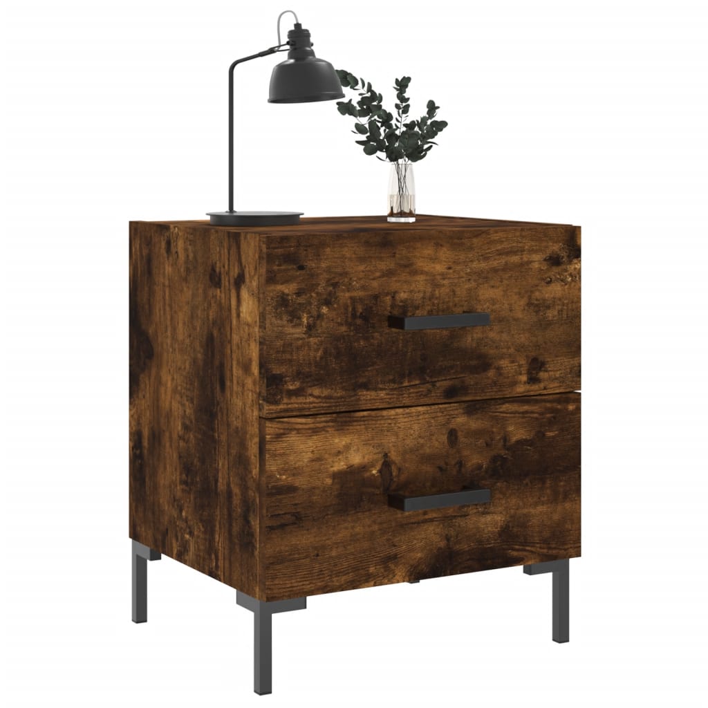 vidaXL Nachttisch Räuchereiche 40x35x47,5 cm Holzwerkstoff
