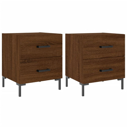 vidaXL Nachttische 2Stk. Braun Eichen-Optik 40x35x47,5cm Holzwerkstoff