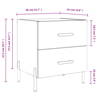 vidaXL Nachttisch Weiß 40x35x47,5 cm Holzwerkstoff