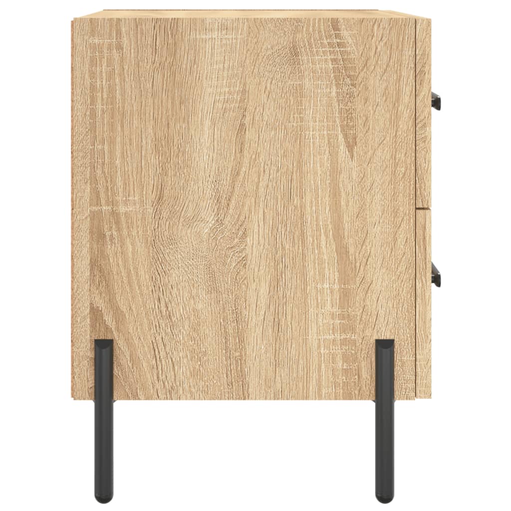vidaXL Nachttische 2 Stk. Sonoma-Eiche 40x35x47,5 cm Holzwerkstoff