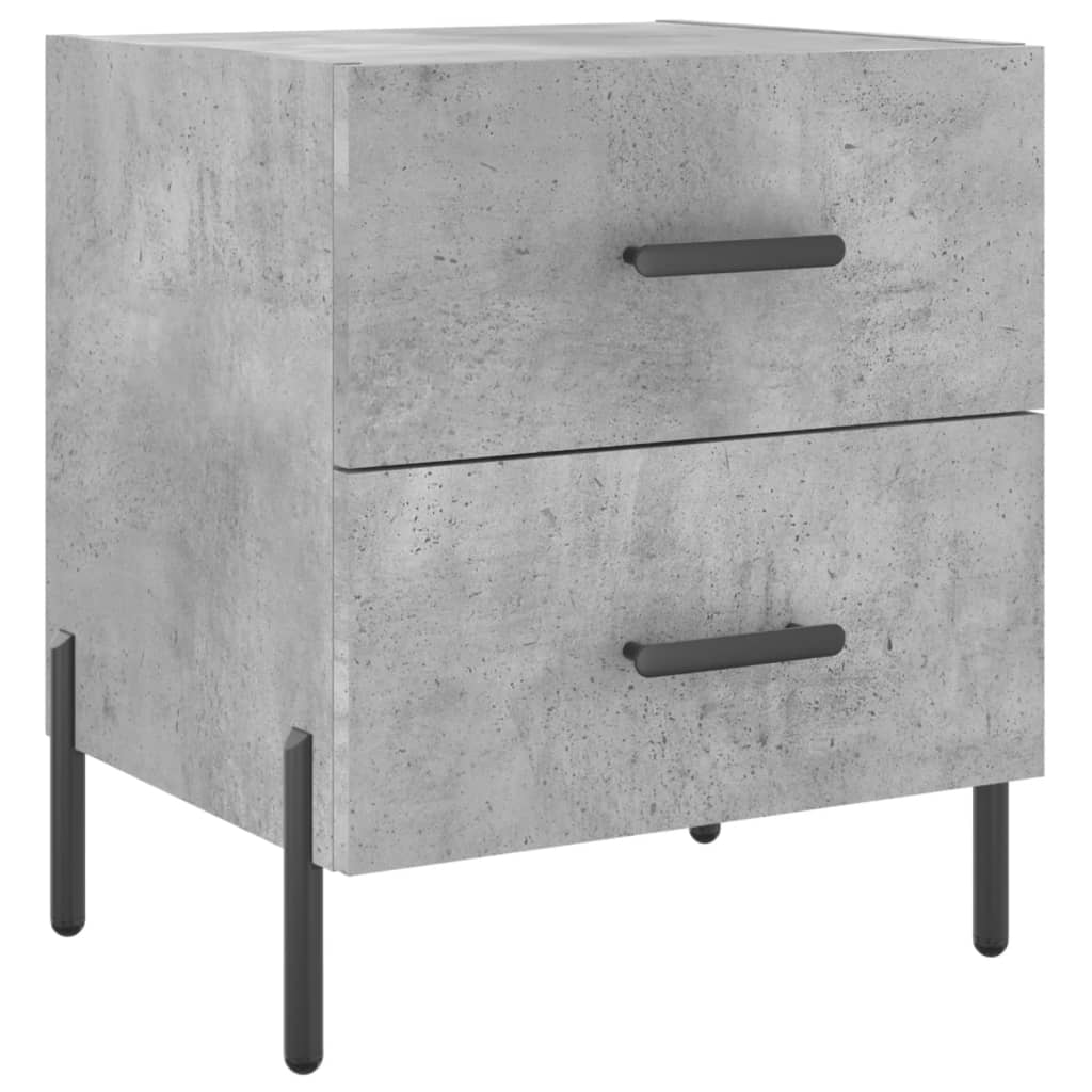 vidaXL Nachttisch Betongrau 40x35x47,5 cm Holzwerkstoff