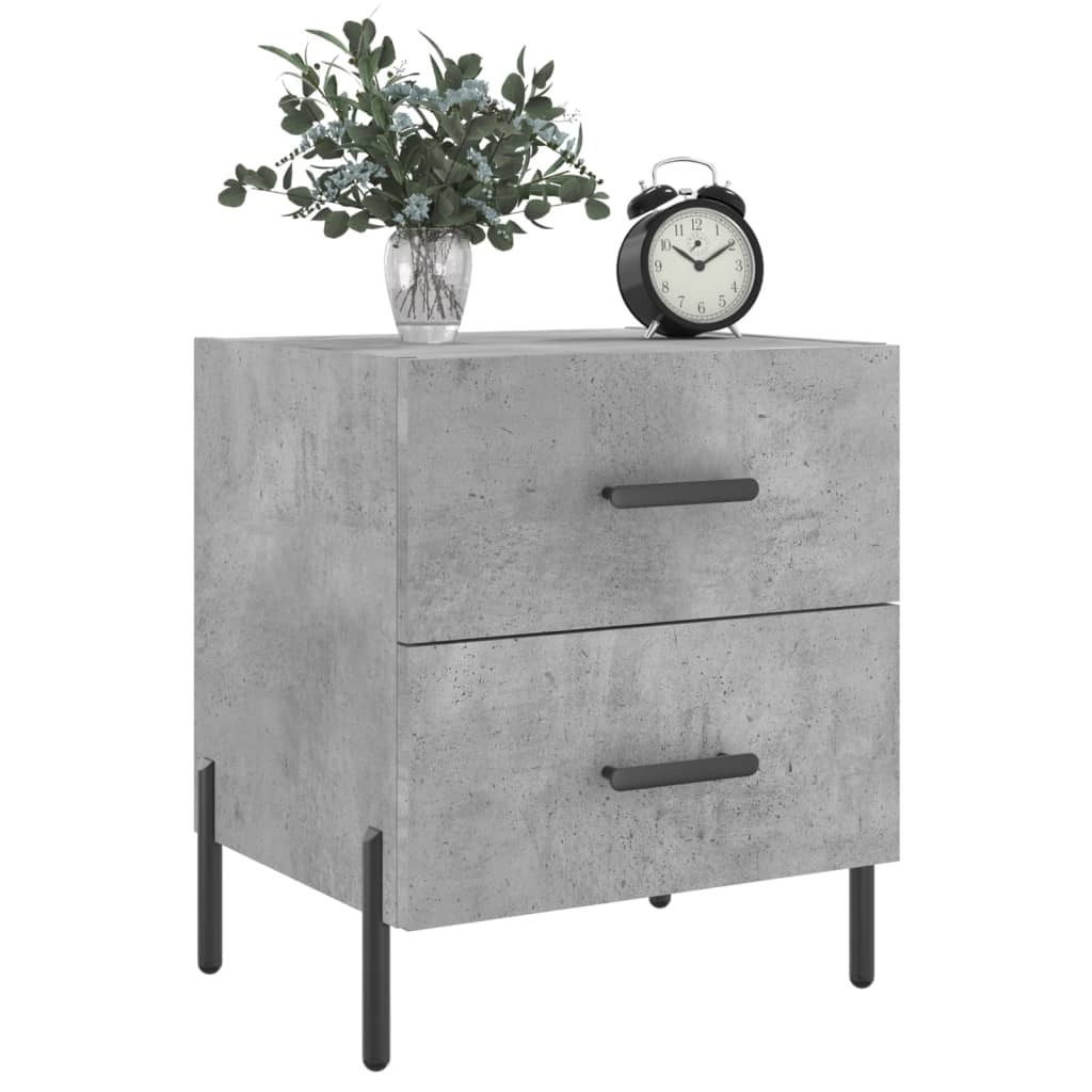 vidaXL Nachttisch Betongrau 40x35x47,5 cm Holzwerkstoff
