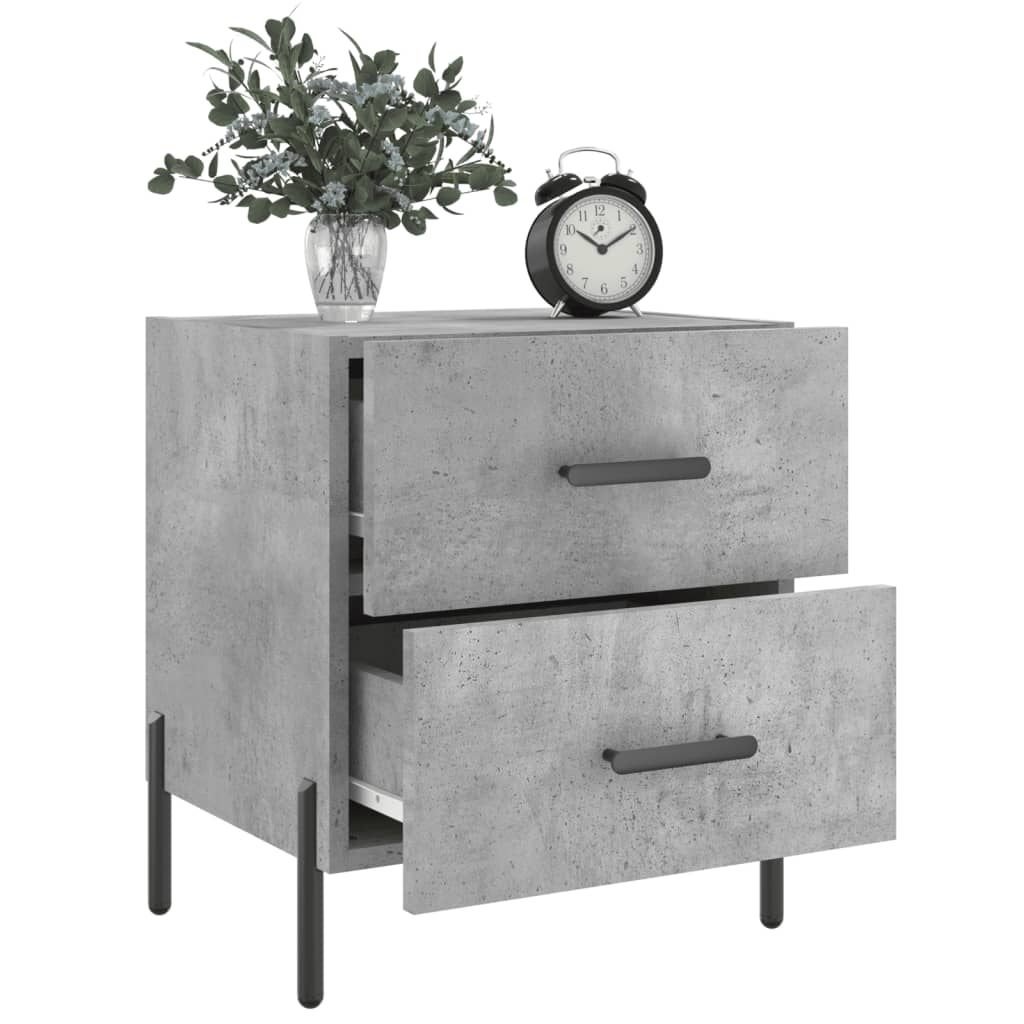 vidaXL Nachttisch Betongrau 40x35x47,5 cm Holzwerkstoff